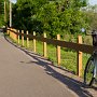 <p align="left">Et maintenant, Burlington par la piste cyclable. Sortie directementdu camping.